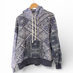 American Eagle Paisley Oversized Hoodie XS Coastal Casual